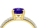 Yellow gold Oval Cut Cut Diamond Milgrain Marquise Band with Prong Setting_4