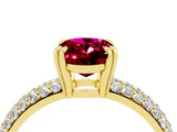 Yellow gold Oval Cut Cut Diamond Milgrain Marquise Band with Prong Setting_4