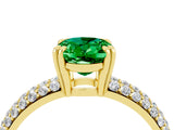 Yellow gold Oval Cut Cut Diamond Milgrain Marquise Band with Prong Setting_4
