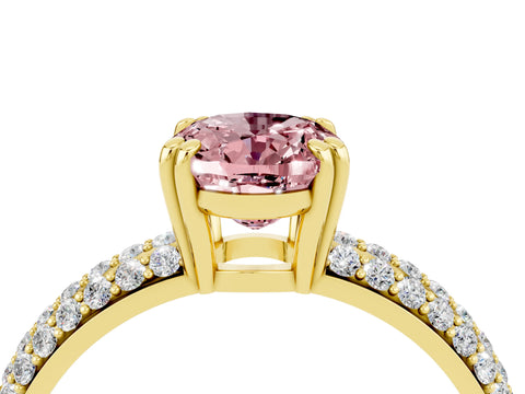 Yellow gold Oval Cut Cut Diamond Milgrain Marquise Band with Prong Setting_4
