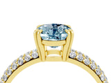 Yellow gold Oval Cut Cut Diamond Milgrain Marquise Band with Prong Setting_4