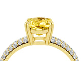 Yellow gold Oval Cut Cut Diamond Milgrain Marquise Band with Prong Setting_4