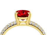 Yellow gold Oval Cut Cut Diamond Milgrain Marquise Band with Prong Setting_4