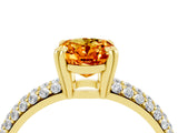 Yellow gold Oval Cut Cut Diamond Milgrain Marquise Band with Prong Setting_4