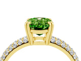 Yellow gold Oval Cut Cut Diamond Milgrain Marquise Band with Prong Setting_4