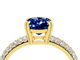 Yellow gold Oval Cut Cut Diamond Milgrain Marquise Band with Prong Setting_4