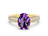 Yellow gold Oval Cut Cut Diamond Milgrain Marquise Band with Prong Setting