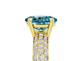 Yellow gold Oval Cut Cut Diamond Milgrain Marquise Band with Prong Setting_5