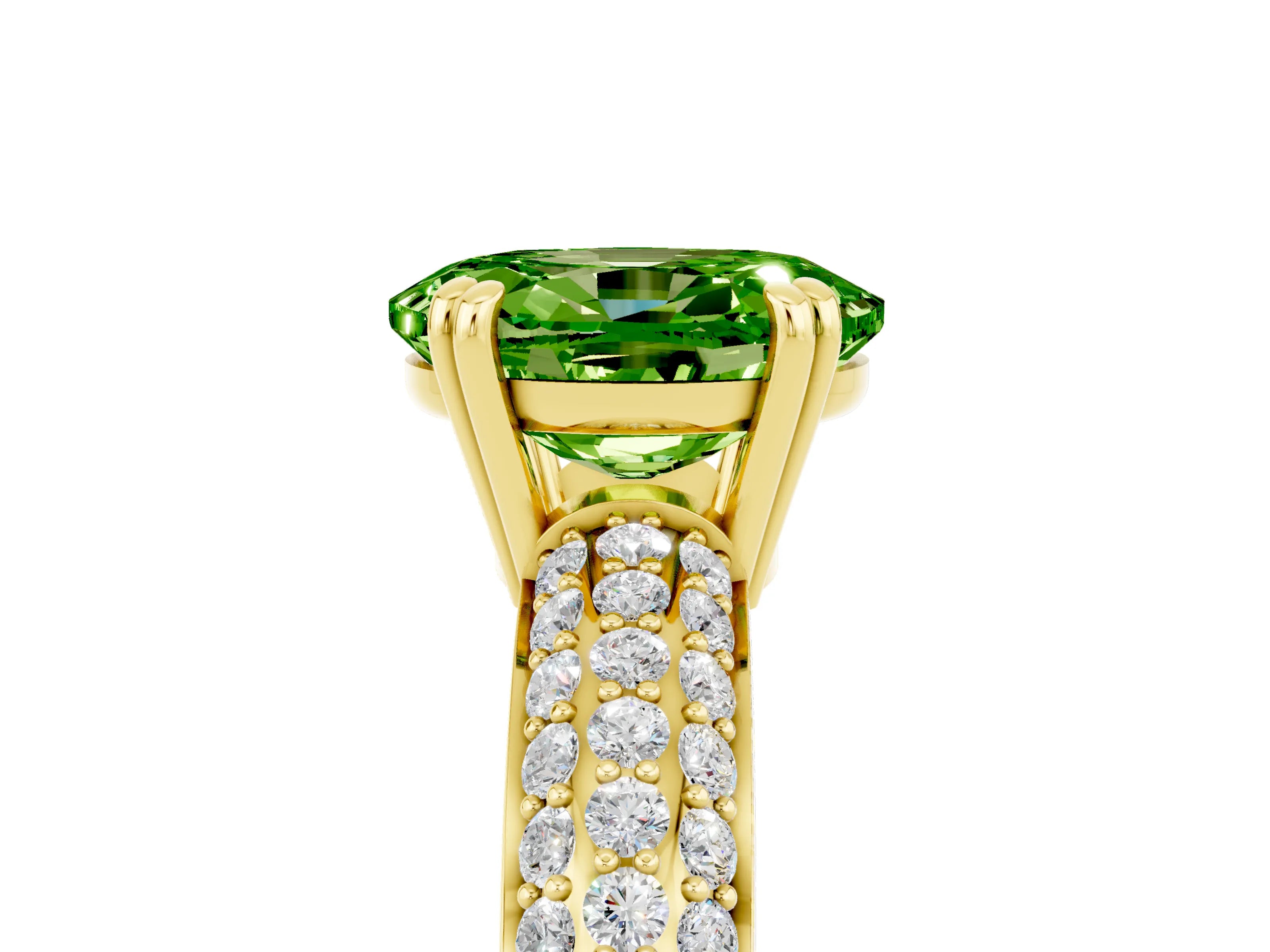 Yellow gold Oval Cut Cut Diamond Milgrain Marquise Band with Prong Setting_5