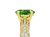 Yellow gold Oval Cut Cut Diamond Milgrain Marquise Band with Prong Setting_5