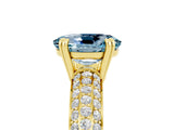 Yellow gold Oval Cut Cut Diamond Milgrain Marquise Band with Prong Setting_5