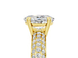 Yellow gold Oval Cut Cut Diamond Milgrain Marquise Band with Prong Setting_5