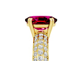 Yellow gold Oval Cut Cut Diamond Milgrain Marquise Band with Prong Setting_5