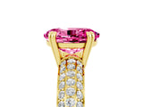 Yellow gold Oval Cut Cut Diamond Milgrain Marquise Band with Prong Setting_5
