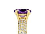 Yellow gold Oval Cut Cut Diamond Milgrain Marquise Band with Prong Setting_5