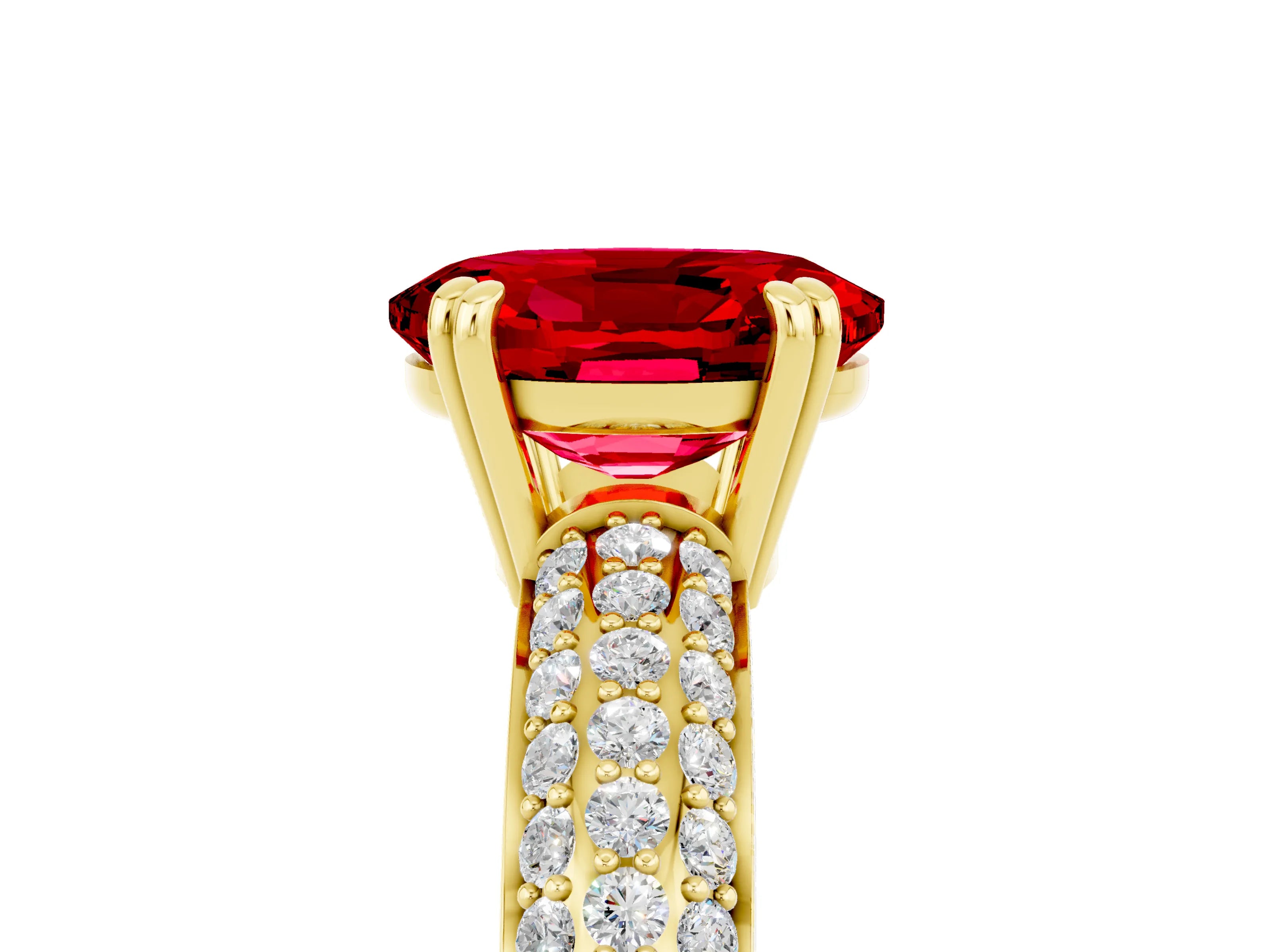 Yellow gold Oval Cut Cut Diamond Milgrain Marquise Band with Prong Setting_5