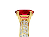 Yellow gold Oval Cut Cut Diamond Milgrain Marquise Band with Prong Setting_5