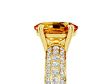 Yellow gold Oval Cut Cut Diamond Milgrain Marquise Band with Prong Setting_5