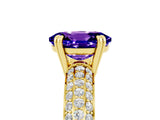 Yellow gold Oval Cut Cut Diamond Milgrain Marquise Band with Prong Setting_5