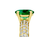 Yellow gold Oval Cut Cut Diamond Milgrain Marquise Band with Prong Setting_5