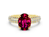 Yellow gold Oval Cut Cut Diamond Milgrain Marquise Band with Prong Setting