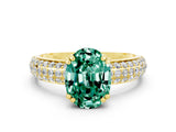 Yellow gold Oval Cut Cut Diamond Milgrain Marquise Band with Prong Setting