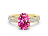 Yellow gold Oval Cut Cut Diamond Milgrain Marquise Band with Prong Setting