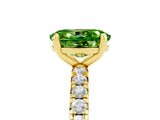 Yellow gold Oval Cut Cut Diamond Pavé Band with Four-Prong Setting_5