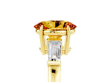 Yellow gold Oval Cut Cut Diamond Ring with Tapered Baguette Side Stones in Four-Prong Setting_5