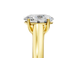 Yellow gold Oval Cut Cut Diamond Solitaire Engagement Ring with Tapered Plain Band and Four-Prong Setting_20