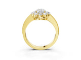 Yellow gold Oval Cut Cut Halo Diamond Pavé Engagement Ring with Milgrain Detailing_18