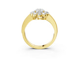 Yellow gold Oval Cut Cut Halo Diamond Pavé Engagement Ring with Milgrain Detailing_6