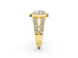 Yellow gold Oval Cut Cut Halo Split Shank Prong Set Ring_5