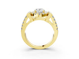 Yellow gold Oval Cut Cut Halo Split Shank Prong Set Ring_6