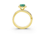 Yellow gold Oval Cut Cut Halo Split Shank Prong Setting Ring_3