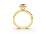 Yellow gold Oval Cut Cut Halo Split Shank Prong Setting Ring_3