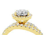 Yellow gold Oval Cut Cut Halo Split Shank Prong Setting Ring_4