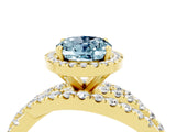 Yellow gold Oval Cut Cut Halo Split Shank Prong Setting Ring_4
