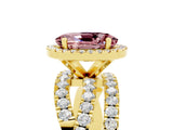 Yellow gold Oval Cut Cut Halo Split Shank Prong Setting Ring_5