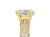 Yellow gold Oval Cut Cut Pave Diamond Engagement Ring with Channel Set Band and Four-Prong Setting_5