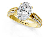 Yellow gold Oval Cut Cut Pave Split Shank Engagement Ring with Four-Prong Setting_16