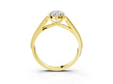 Yellow gold Oval Cut Cut Pave Split Shank Engagement Ring with Four-Prong Setting_18