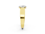 Yellow gold Oval Cut Diamond Channel Set Solitaire Ring with Four-Prong Setting_14