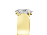 Yellow gold Oval Cut Diamond Channel Set Solitaire Ring with Four-Prong Setting_17