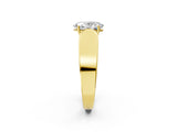 Yellow gold Oval Cut Diamond Channel Set Solitaire Ring with Four-Prong Setting_38