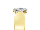 Yellow gold Oval Cut Diamond Channel Set Solitaire Ring with Four-Prong Setting_41