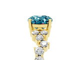 Yellow gold Oval Cut Diamond Cluster Pavé Band with Four-Prong Setting_5