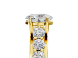 Yellow gold Oval Cut Diamond Engagement Ring with Pavé Band and Four-Prong Setting_20