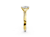 Yellow gold Oval Cut Diamond Engagement Ring with Side Stone Accents and Four-Prong Setting_25