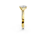 Yellow gold Oval Cut Diamond Engagement Ring with Side Stone Accents and Four-Prong Setting_63